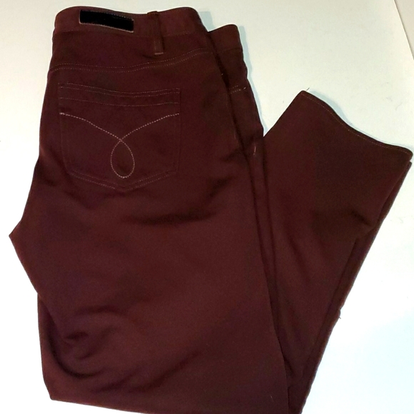 Calvin Klein Jeans woman's 14 maroon Jegging jeans - Picture 1 of 5